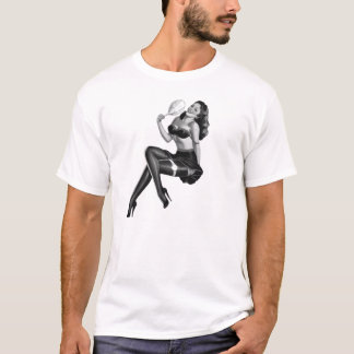 Camiseta T_Shirts Black White Pin up Girls (10)