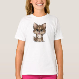 Camiseta T-Shirts Bonitas para Crianças de Gato - Adoráveis