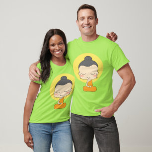 Camiseta T-shirts Buda Iluminescência da MEDITAÇÃO