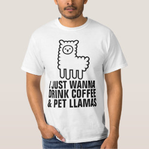 Camiseta T-Shirts CAFÉ E LLAMA