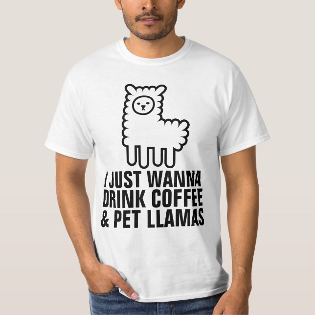 Camiseta T-Shirts CAFÉ E LLAMA (Frente)