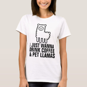 Camiseta T-Shirts CAFÉ E LLAMAS