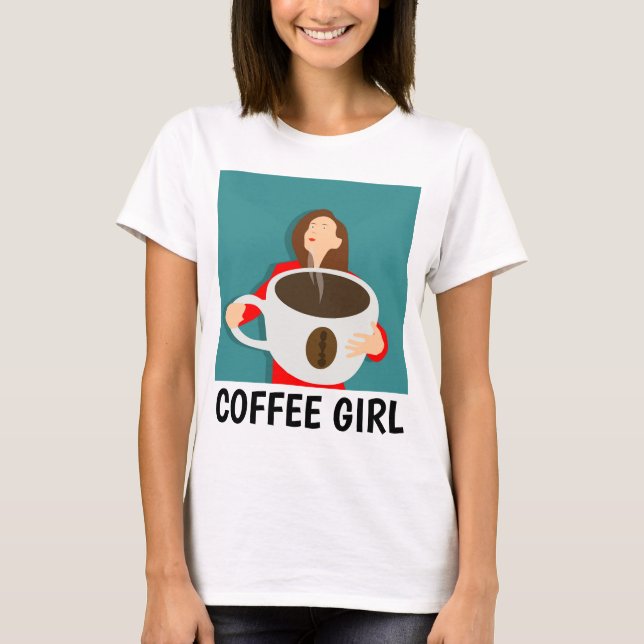 Camiseta T-shirts CAFÉ GIRL (Frente)