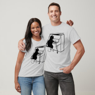 Camiseta T-shirts CAT PIANO KEYBOARD