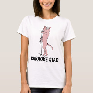 Camiseta T-shirts CAT STAR KARAOKE