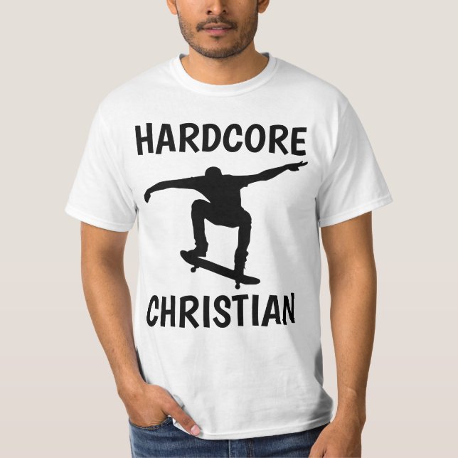 Camiseta T-Shirts Christian SKATEBOARDING, HARDCORE (Frente)