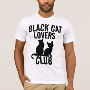 Camiseta T-Shirts CLUB CLUB DE AMANTES DE GATO NEGRO