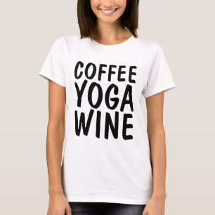 Camiseta T-shirts COFFEE YOGA WINE