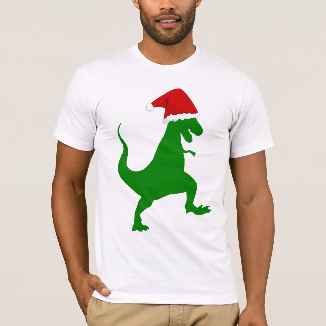 Camiseta T-Shirts COM FUNNO DE CHRISTMAS DINOSAUR (Frente)