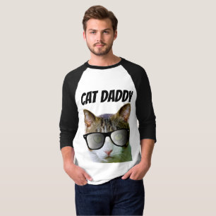 Camiseta T-Shirts com PAI de PAI CAT Óculos de sol