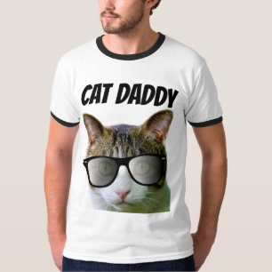Camiseta T-Shirts com PAI de PAI CAT Óculos de sol