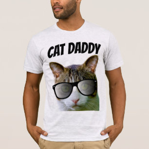 Camiseta T-Shirts com PAI de PAI CAT Óculos de sol
