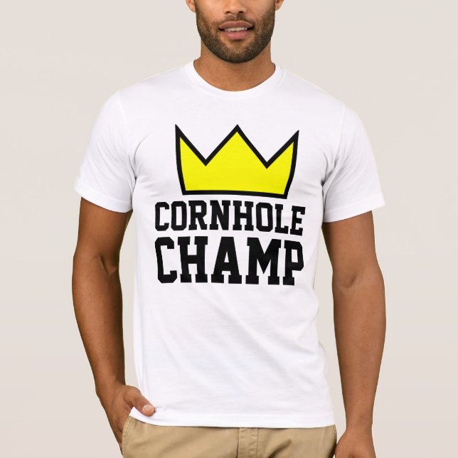 Camiseta T-shirts CORNHOLE CHAMP (Frente)