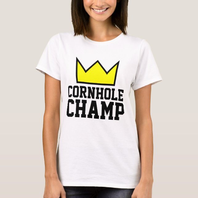 Camiseta T-shirts CORNHOLE CHAMP (Frente)