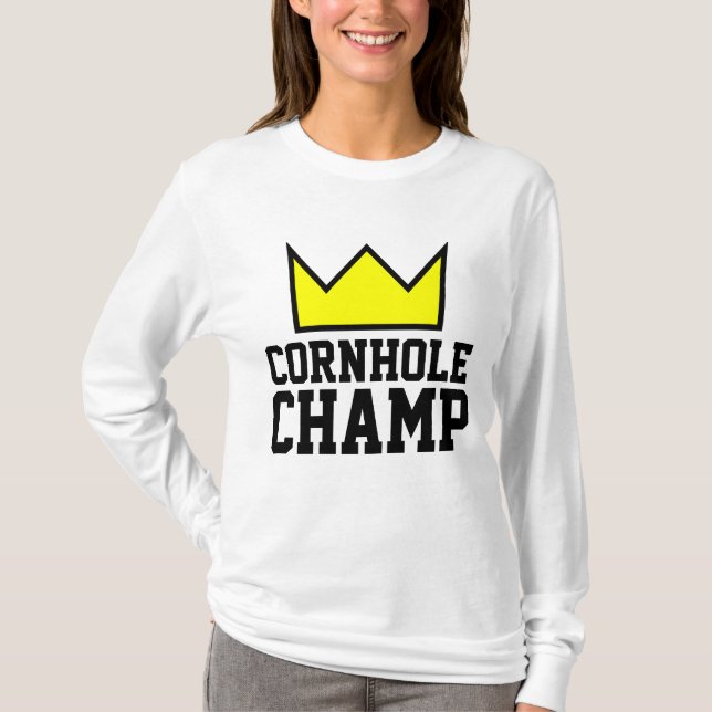 Camiseta T-shirts CORNHOLE CHAMP (Frente)