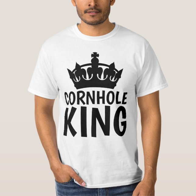 Camiseta T-shirts CORNHOLE KING (Frente)