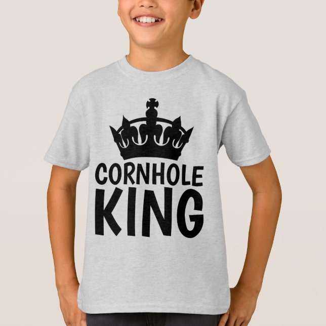 Camiseta T-shirts CORNHOLE KING (Frente)