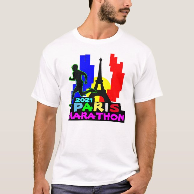 Camiseta T-Shirts da Maratona de Paris (Frente)