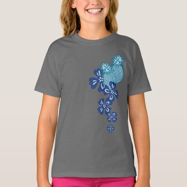 Camiseta T-Shirts da Menina Pineapple Luau (Frente)