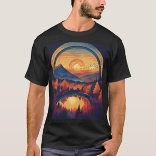 Camiseta T-Shirts de Ação - Fusão da Natureza e da IA