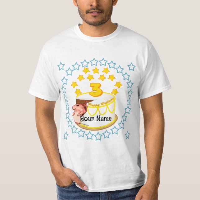 Camiseta t-shirts de aniversário de ratos da aniversário de (Frente)