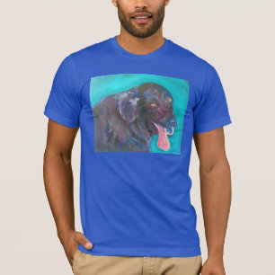 Camiseta T-Shirts de Arte de Cachorro Preto Revestido