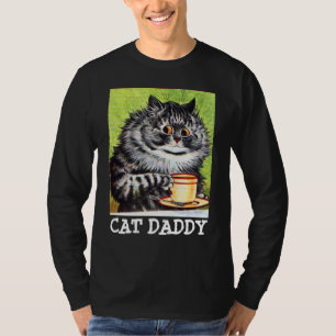 CAMISETA T-SHIRTS DE ARTE DE LOUIS WAIN, PAI DE GATO
