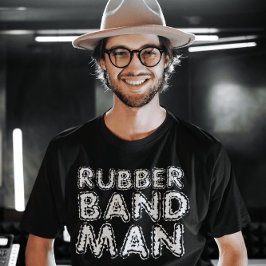 CAMISETA T-SHIRTS DE BANDA DE BORRACHA DOS HOMENS