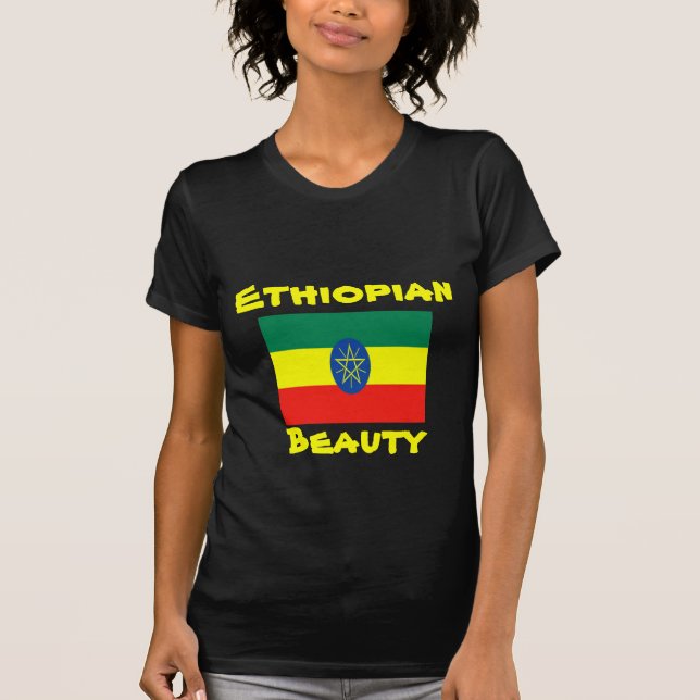 Camiseta t-shirts de beleza etíope (Frente)