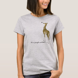 Camiseta T-shirts de borboleta de girafa