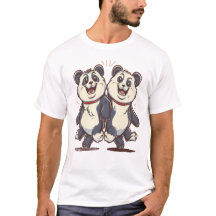 T-Shirts de Cachorro Panda Personalizado