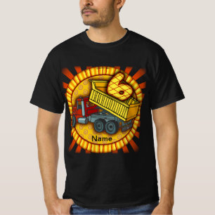 Camiseta t-shirts de caminhões de 6 Birthday Dump