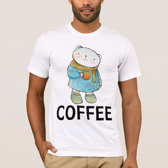 CAMISETA T-SHIRTS DE CARNE DE CAFÉ (Frente)