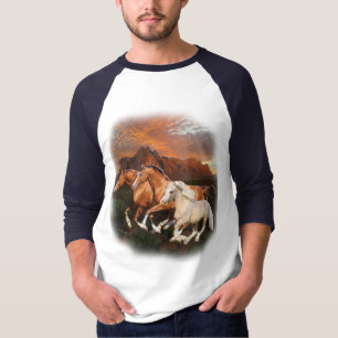 Camiseta t-shirts de cavalo selvagem