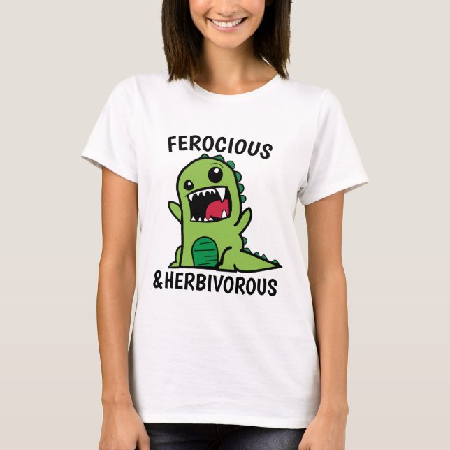 Camiseta T-shirts de cerâmica fria e herbácea (Frente)