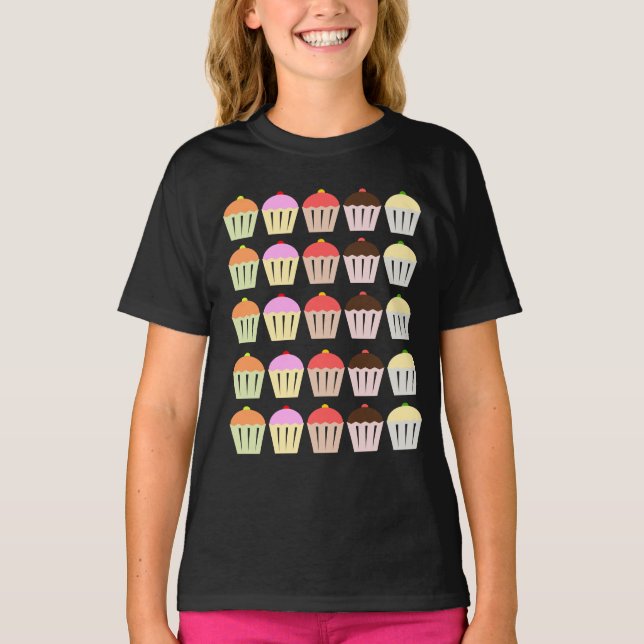 Camiseta T-shirts de cupcake (Frente)