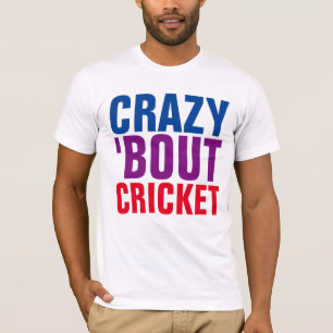 Camiseta T-shirts DE ESPORTE DE JOGO CRICKET, LOUCAS SOBRE 