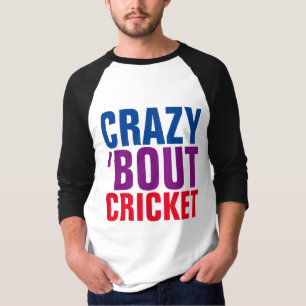 Camiseta T-shirts DE ESPORTE DE JOGO CRICKET, LOUCAS SOBRE 