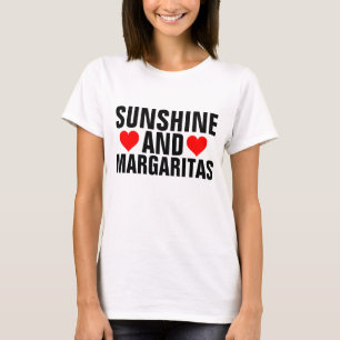 Camiseta T-shirts de férias de SUNSHINE e MARGARITAS