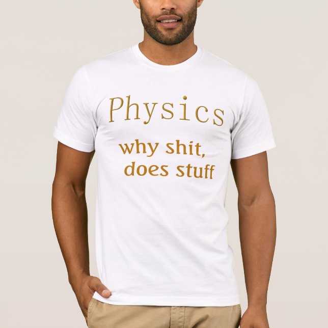 Camiseta t-shirts de física (Frente)