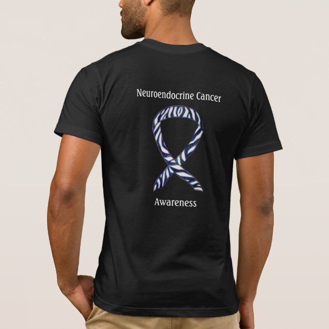 Camiseta T-Shirts de Fita de Sensibilização para o Cancer n (Verso)