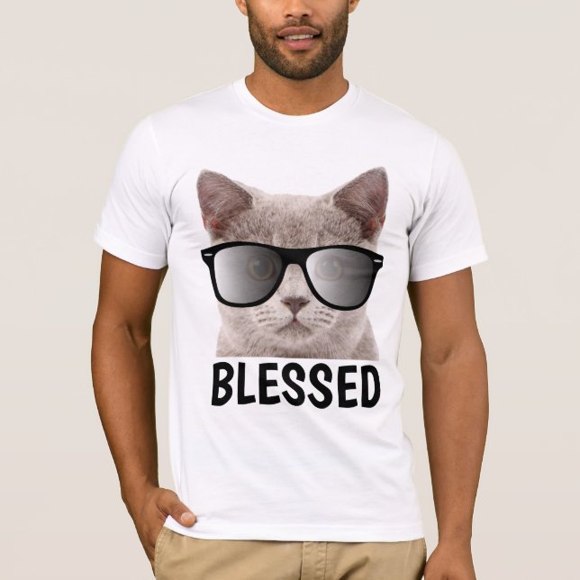 Camiseta T-Shirts de Gato-Cristão BRAÇADO (Frente)