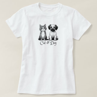 Camiseta T-Shirts de Gato e Cachorro