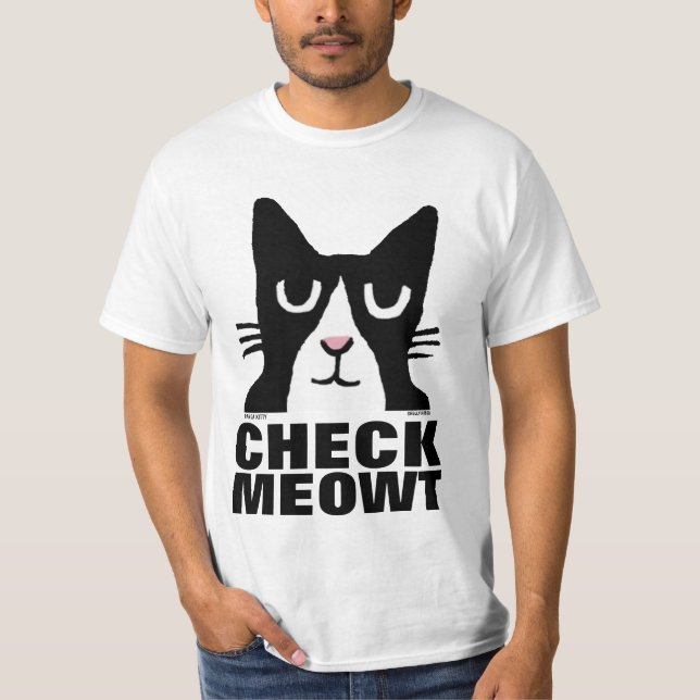 Camiseta T-shirts de gato engraçadas, MEOWT de Gatinho de P (Frente)