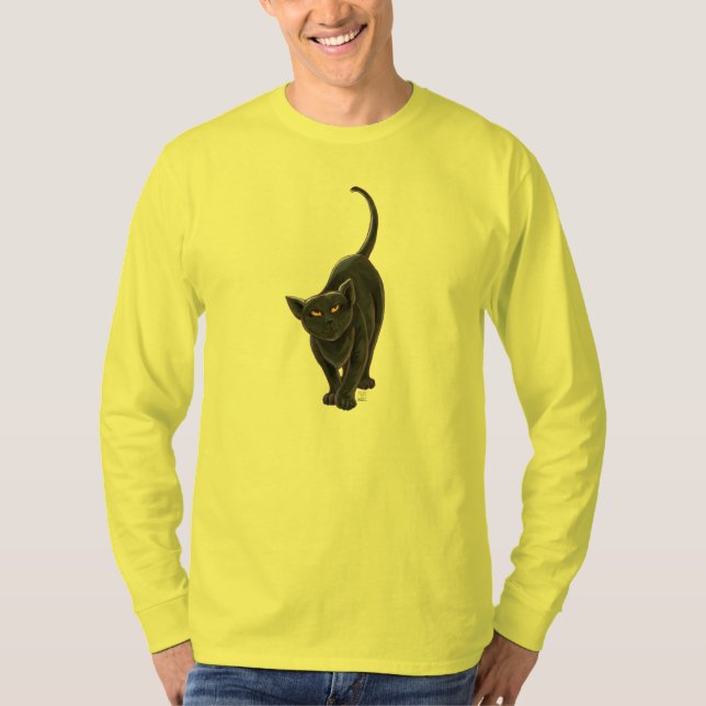 Camiseta T-Shirts de Gato Negro (Frente)