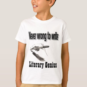 Camiseta t-shirts de gênio literário