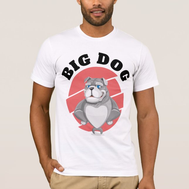 Camiseta T-Shirts de grandes dimensões com cães (Frente)
