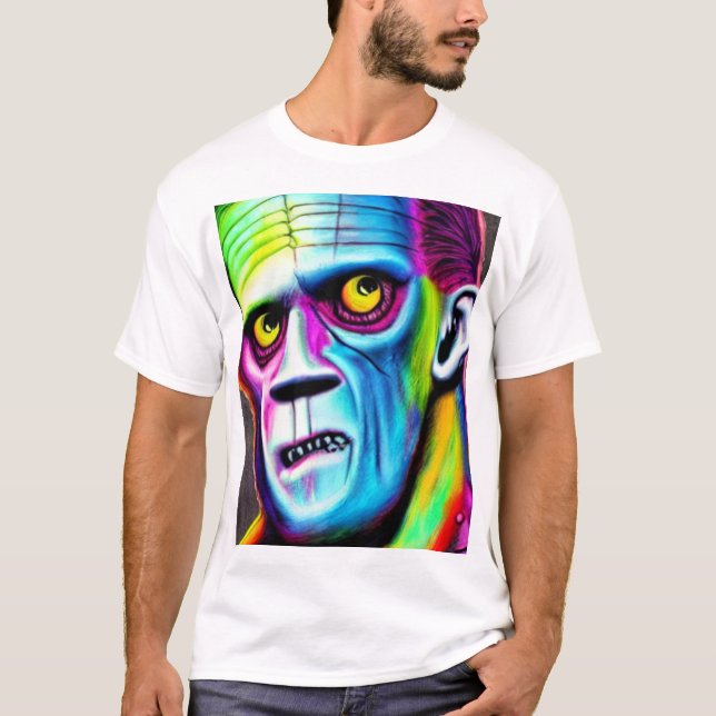Camiseta T-Shirts de Homens Frankenstein (Frente)