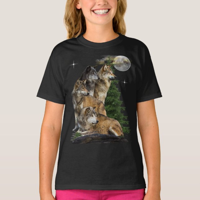 Camiseta t-shirts de lobo (Frente)