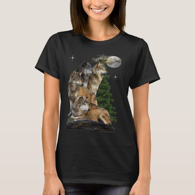 Camiseta t-shirts de lobo (Frente)
